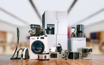 Gamme complète d'électroménager (lave-linge, réfrigérateur, café) pour la gestion centralisée de garanties et réparations.